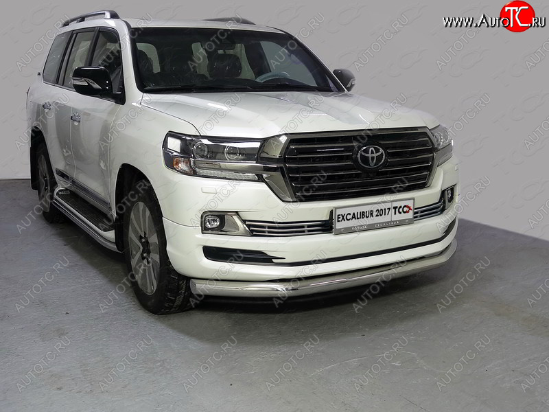 6 249 р. Рамка гос. номера ТСС Тюнинг  Toyota Land Cruiser  200 (2015-2021) 2-ой рестайлинг (нержавейка)  с доставкой в г. Екатеринбург