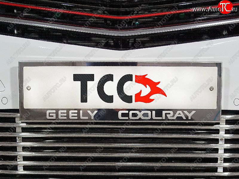 4 999 р. Рамка гос. номера ТСС Тюнинг  Geely Coolray  SX11 (2018-2023) дорестайлинг (нержавейка)  с доставкой в г. Екатеринбург