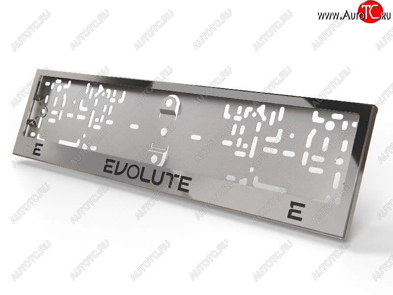 6 449 р. Рамка гос. номера ТСС Тюнинг Evolute i-Joy джип (2022-2024) (нержавейка)  с доставкой в г. Екатеринбург