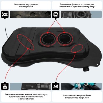 10 499 р. Топливный бак ORKA Renault 19 (1988-1996) ( стальной (антикоррозия))  с доставкой в г. Екатеринбург. Увеличить фотографию 13