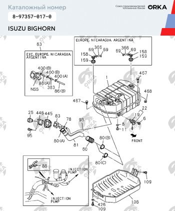 16 999 р. Топливный бак NEW BAK  Isuzu Bighorn ( UBS25GW,UBS69GW,  UBS26GW,UBS73GW) (1991-2002) 5 дв. дорестайлинг, 5 дв. 1-ый рестайлинг, 5 дв. 2-ой рестайлинг, 5 дв. 3-ий рестайлинг  с доставкой в г. Екатеринбург. Увеличить фотографию 2