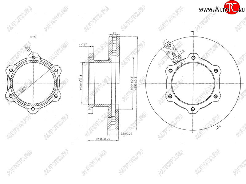 4 099 р. Диск тормозной передний Ø290 SAT  ГАЗ ГАЗель Next ( A21,A22, С41, С42,  A21,A22, С41, С42, Фермер,  A60,A63, A64,  A62,А65,  A31,A32, C45, C46) - ГАЗель NEXT Citiline  А68  с доставкой в г. Екатеринбург