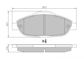 1 199 р. Колодки тормозные перед FL-FR SAT  Peugeot 3008 ( 2) - 5008  T87  с доставкой в г. Екатеринбург. Увеличить фотографию 1