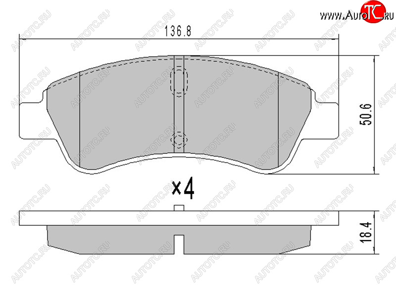 1 199 р. Колодки тормозные перед FL-FR SAT  Peugeot Partner ( M49/M59,  B9) (2002-2018) рестайлинг, дорестайлинг, 1-ый рестайлинг, 2-ой рестайлинг  с доставкой в г. Екатеринбург