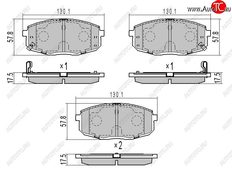 1 179 р. Колодки тормозные перед FL-FR SAT Hyundai I30 2 GD дорестайлинг универсал (2011-2015)  с доставкой в г. Екатеринбург