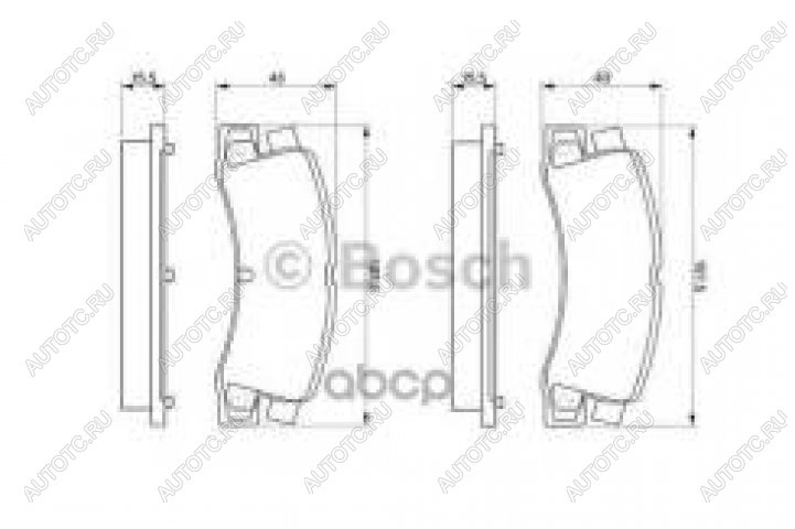 1 499 р. Колодки тормозные передние (4шт.) BOSCH KIA Rio 2 JB дорестайлинг седан (2005-2009)  с доставкой в г. Екатеринбург