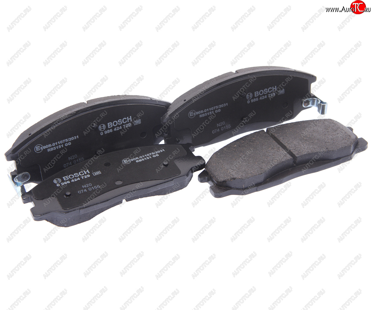 2 499 р. Колодки тормозные передние (4шт.) BOSCH  Hyundai Santa Fe  SM (2000-2012), Hyundai Trajet (1999-2008), KIA Sorento ( BL,  XM,  MQ4) (2002-2022)  с доставкой в г. Екатеринбург