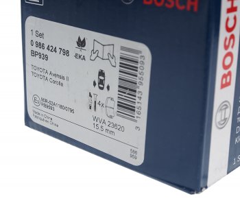 2 999 р. Колодки тормозные задние (4шт.) BOSCH Toyota Avensis T250 седан дорестайлинг (2003-2006)  с доставкой в г. Екатеринбург. Увеличить фотографию 3