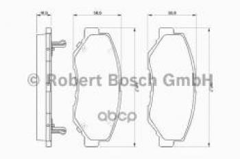 Колодки тормозные передние (4шт.) BOSCH Honda Accord (CL,  CM,  CS,  CU,  CW,  CR,  CV,  CY), CR-V (RD4,RD5,RD6,RD7,RD9 ,  RE1,RE2,RE3,RE4,RE5,RE7,  RM1,RM3,RM4,  RW,RT)