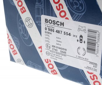 3 199 р. Колодки тормозные задние барабанные 4шт. BOSCH Opel Vectra B седан дорестайлинг (1995-1999)  с доставкой в г. Екатеринбург. Увеличить фотографию 3