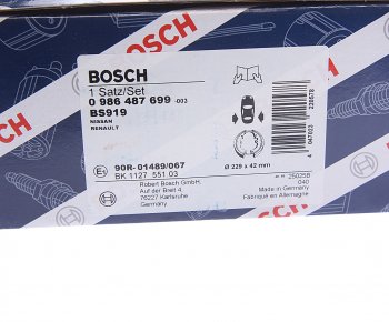 2 699 р. Колодки тормозные задние барабанные (4шт.) BOSCH  Nissan Primera ( седан,  2 хэтчбэк,  P11) (1995-2000), Renault Kangoo  KC (1997-2003)  с доставкой в г. Екатеринбург. Увеличить фотографию 4