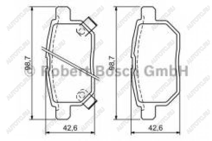 1 559 р. Колодки тормозные задние (4шт.) BOSCH Toyota Corolla E140 седан дорестайлинг (2007-2010)  с доставкой в г. Екатеринбург