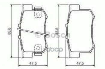 1 699 р. Колодки тормозные задние (4шт.) BOSCH  Honda Accord (CS,  CU,  CW,  CR,  CV,  CY), CR-V (RE1,RE2,RE3,RE4,RE5,RE7,  RM1,RM3,RM4,  RW,RT)  с доставкой в г. Екатеринбург. Увеличить фотографию 1