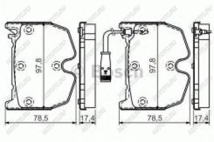 11 849 р. Колодки тормозные передние (4шт.) BOSCH Mercedes-Benz S class W220 (1998-2005)  с доставкой в г. Екатеринбург