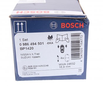 2 259 р. Колодки тормозные передние (4шт.) BOSCH Nissan Qashqai 1 J10 рестайлинг (2010-2013)  с доставкой в г. Екатеринбург. Увеличить фотографию 4