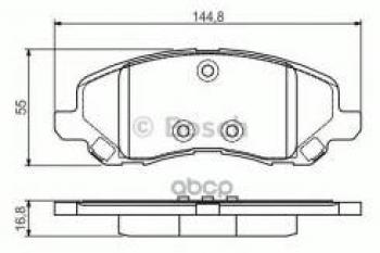 Колодки тормозные передние (4шт.) BOSCH Mitsubishi Pajero (1 L040,  2 V30/V40 5 дв.,  2 V20,  2 V30/V40,  3 V60,  3 V70,  4 V90,  4 V80), Pajero Sport (PA,  PB,  QE,  QF)