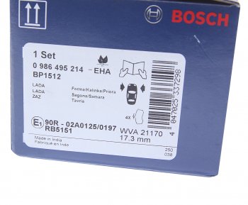 2 099 р. Колодки тормозные передние (4шт.) BOSCH Лада 2108 (1984-2003)  с доставкой в г. Екатеринбург. Увеличить фотографию 4