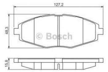 Колодки тормозные передние (4шт.) BOSCH Chevrolet Lanos T100 седан (2002-2017)