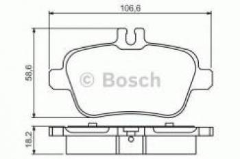 Колодки тормозные задние (4шт.) BOSCH Mercedes-Benz B-Class W246/T246 хэтчбэк (2011-2018)