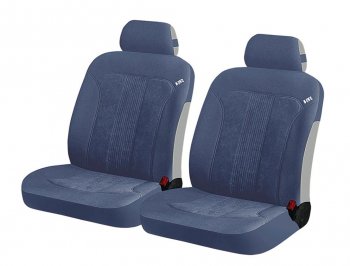 Универсальные чехлы сидений (майка, 4 предм., полиэстр) rend Front CARFASHION Seat Alhambra 7M дорестайлинг (1996-2000)  (черно-синие)