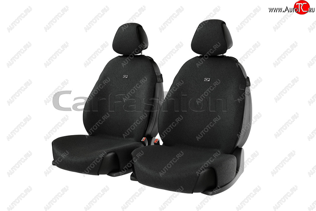 999 р. Универсальные чехлы сидений (майка, 4 предм., полиэстер) Forum Front CARFASHION Seat Alhambra 7M дорестайлинг (1996-2000) (черные)  с доставкой в г. Екатеринбург