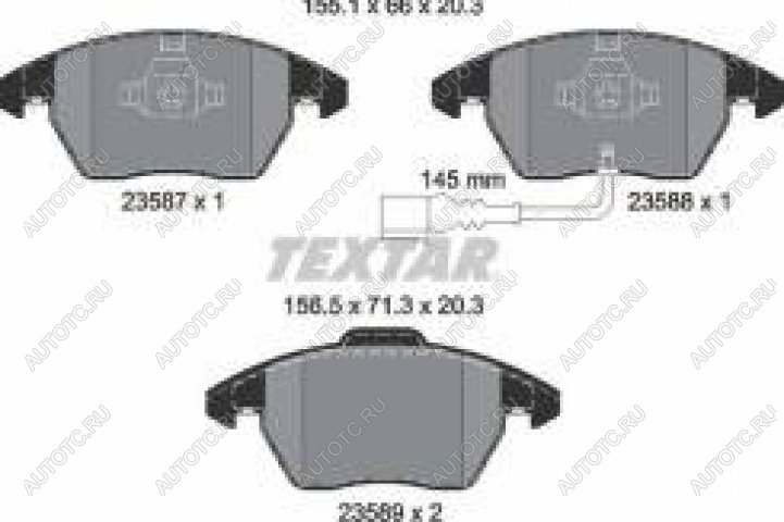 3 699 р. Колодки тормозные передние (4шт.) TEXTAR Volkswagen Passat B6 седан (2005-2011)  с доставкой в г. Екатеринбург