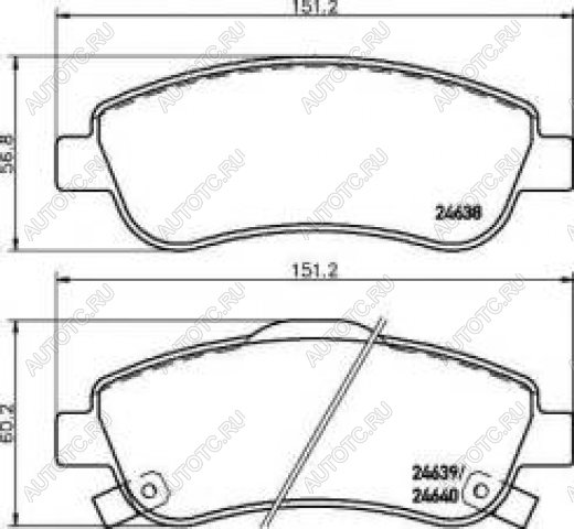 4 299 р. Колодки тормозные передние (4шт.) TEXTAR Honda CR-V RE1,RE2,RE3,RE4,RE5,RE7 дорестайлинг (2007-2010)  с доставкой в г. Екатеринбург