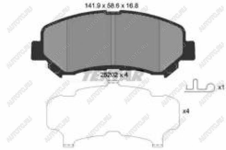 3 799 р. Колодки тормозные передние (4шт.) TEXTAR Nissan Qashqai 1 J10 рестайлинг (2010-2013)  с доставкой в г. Екатеринбург