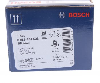 2 679 р. Колодки тормозные задние (4шт.) BOSCH Ford Focus 2  седан дорестайлинг (2004-2008)  с доставкой в г. Екатеринбург. Увеличить фотографию 4