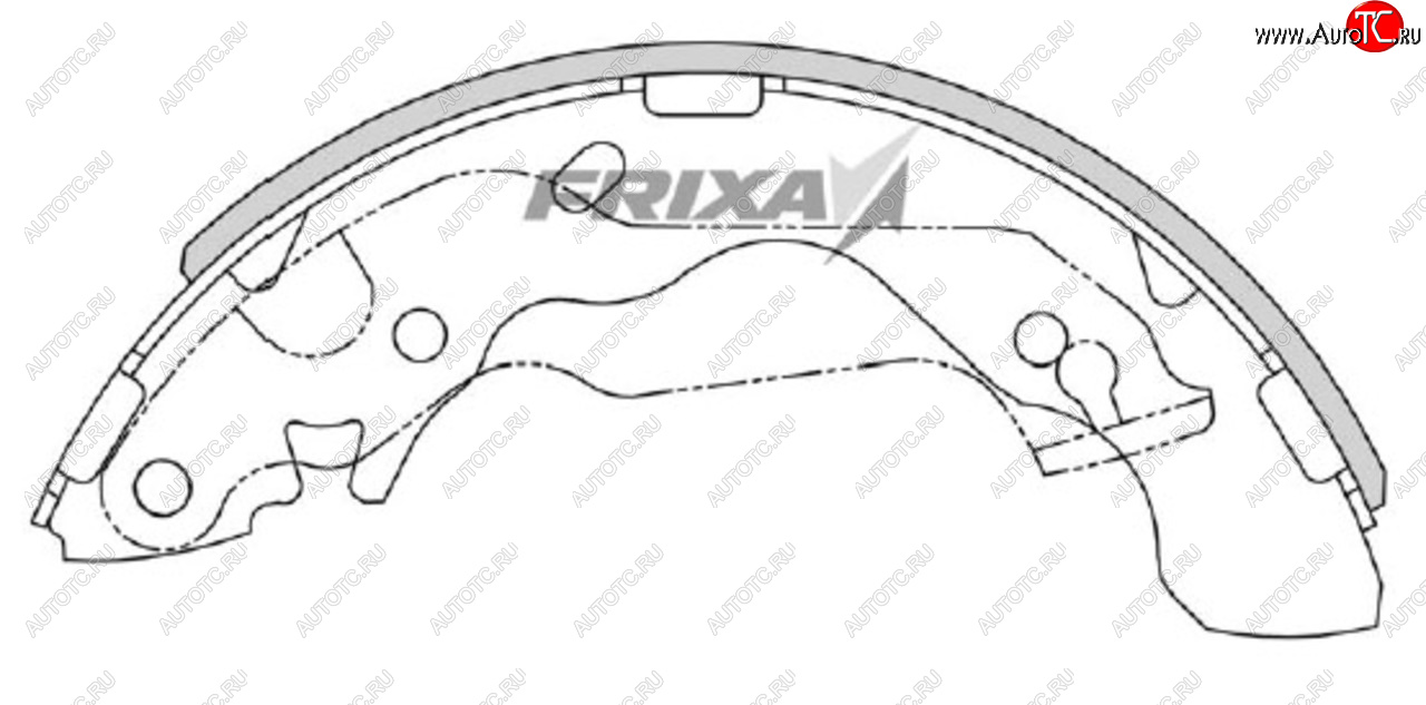 1 199 р. Колодки тормозные задние барабанные (4шт.) HANKOOK FRIXA Hyundai Elantra AD дорестайлинг (2016-2019)  с доставкой в г. Екатеринбург