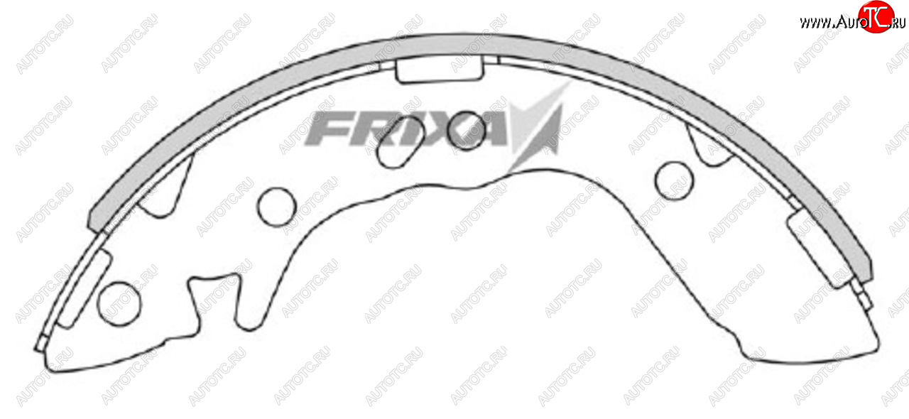 1 249 р. Колодки тормозные задние барабанные (4шт.) HANKOOK FRIXA Hyundai Accent седан ТагАЗ (2001-2012)  с доставкой в г. Екатеринбург