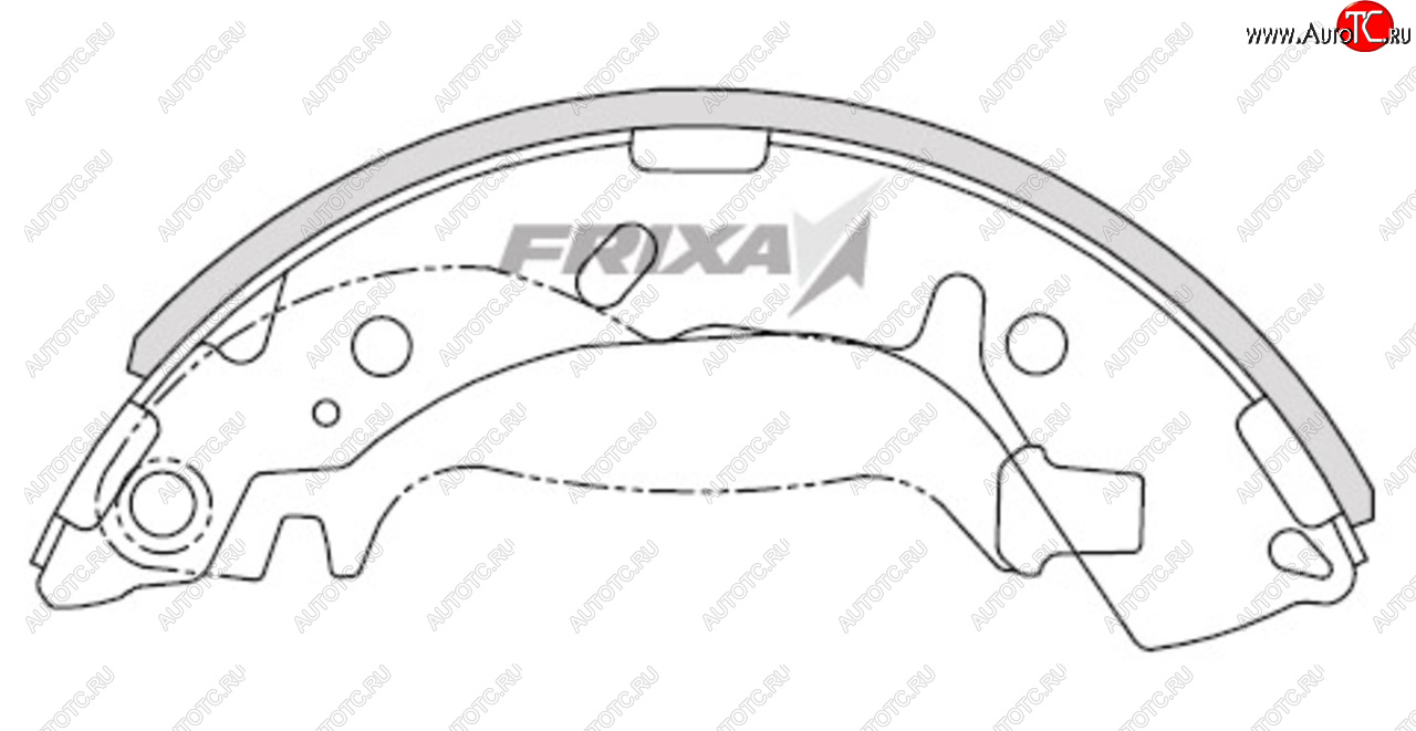 919 р. Колодки тормозные задние барабанные HANKOOK FRIXA Hyundai Getz TB хэтчбэк 5 дв. дорестайлинг (2002-2005)  с доставкой в г. Екатеринбург