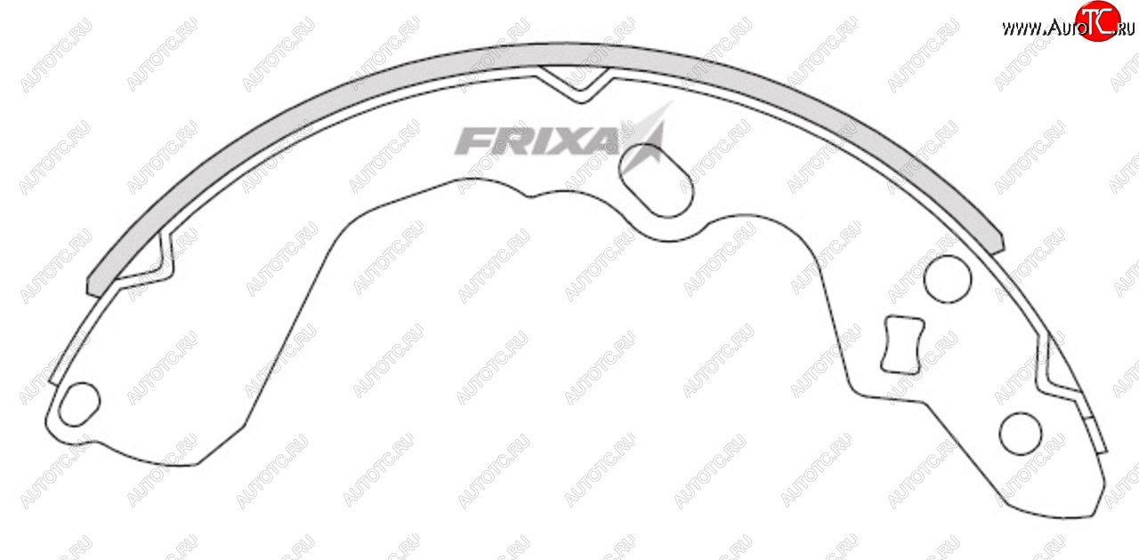 679 р. Колодки тормозные задние барабанные (4шт.) HANKOOK FRIXA  KIA Carens  RP - Clarus ( K9A,  GC)  с доставкой в г. Екатеринбург