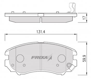 1 339 р. Колодки тормозные передние (4шт.) HANKOOK FRIXA Hyundai Elantra XD седан дорестайлинг (2000-2003)  с доставкой в г. Екатеринбург. Увеличить фотографию 1