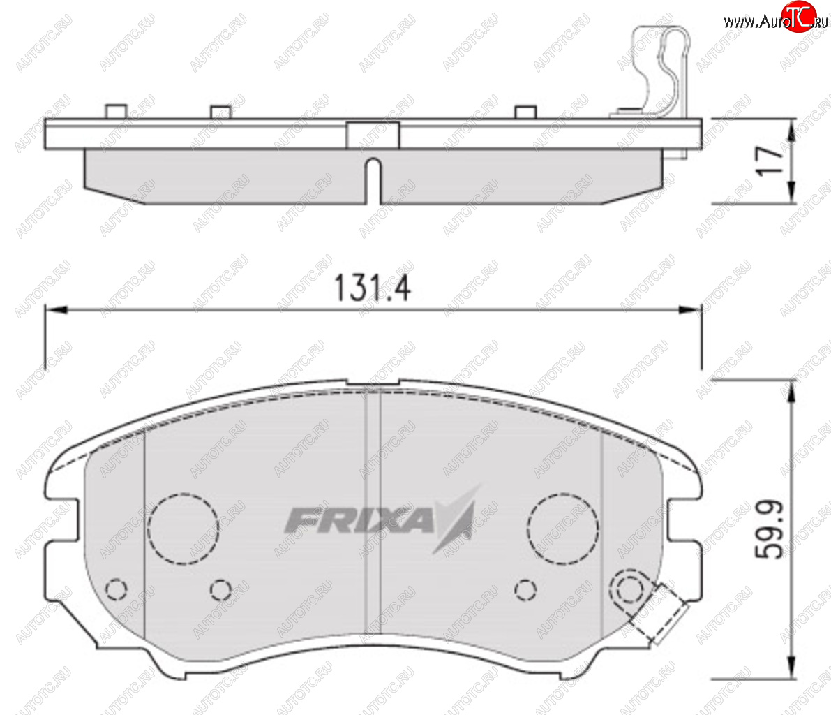 1 339 р. Колодки тормозные передние (4шт.) HANKOOK FRIXA  Hyundai Elantra (XD), Sonata (NF), Tucson (JM,  LM,  TL,  NX4), Tuscani, KIA Magentis  с доставкой в г. Екатеринбург