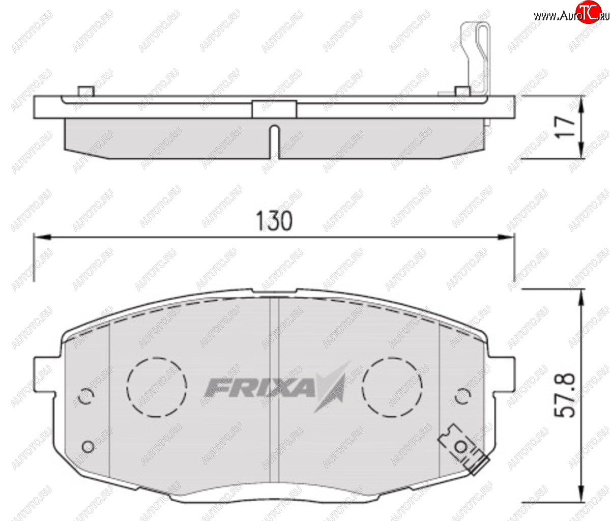 869 р. Колодки тормозные передние (4шт.) HANKOOK FRIXA KIA Ceed 1 ED дорестайлинг, хэтчбэк 5 дв. (2006-2010)  с доставкой в г. Екатеринбург