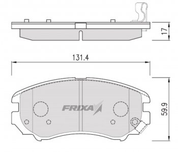 1 199 р. Колодки тормозные передние (4шт.) HANKOOK FRIXA Hyundai Elantra AD дорестайлинг (2016-2019)  с доставкой в г. Екатеринбург. Увеличить фотографию 1