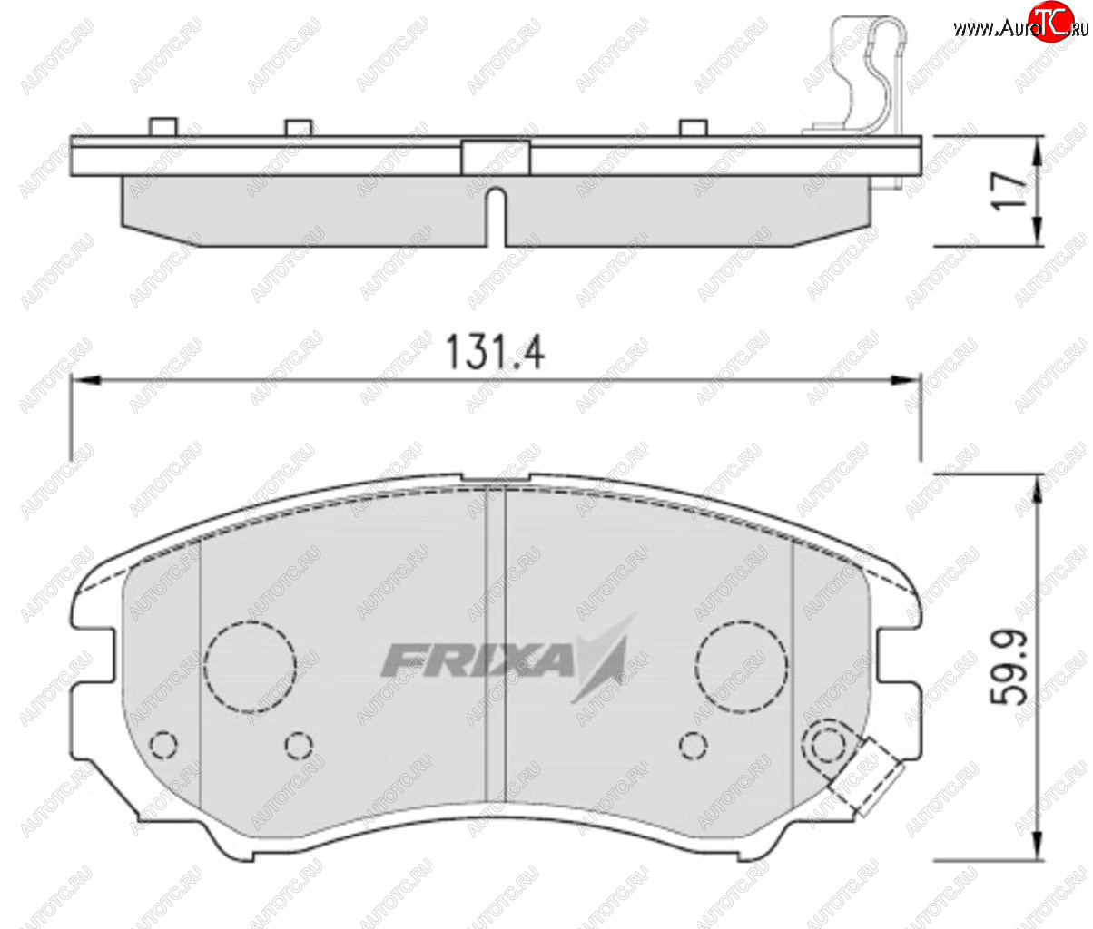 1 199 р. Колодки тормозные передние (4шт.) HANKOOK FRIXA Hyundai Elantra AD дорестайлинг (2016-2019)  с доставкой в г. Екатеринбург