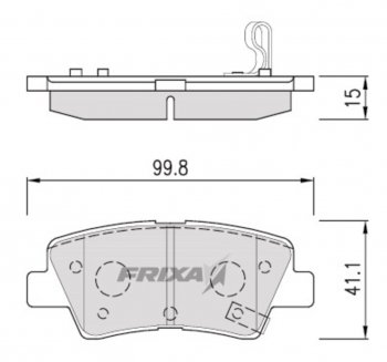 839 р. Колодки тормозные задние (4шт.) HANKOOK FRIXA  Hyundai Solaris ( RBr,  HCR) (1998-2022) седан дорестайлинг, хэтчбэк дорестайлинг, седан рестайлинг, хэтчбэк рестайлинг, седан дорестайлинг, седан рестайлинг  с доставкой в г. Екатеринбург. Увеличить фотографию 1