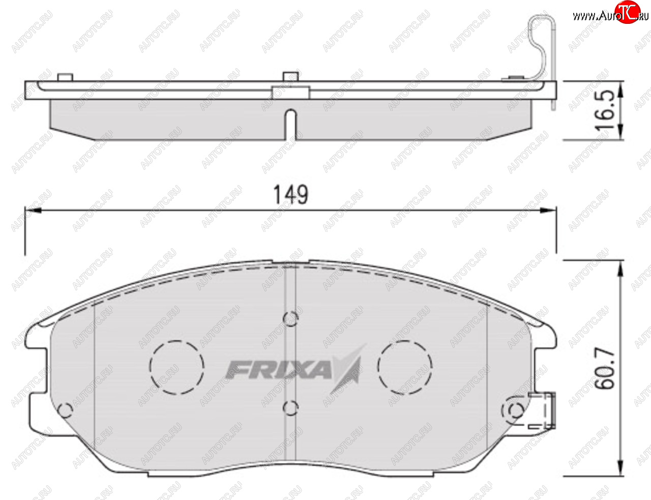 1 289 р. Колодки тормозные передние (4шт.) HANKOOK FRIXA  Hyundai Santa Fe ( SM,  CM,  DM,  TM) - Trajet  с доставкой в г. Екатеринбург