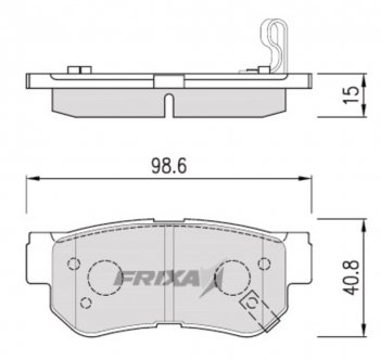 Колодки тормозные задние (4шт.) HANKOOK FRIXA Hyundai Getz TB хэтчбэк 5 дв. дорестайлинг (2002-2005)