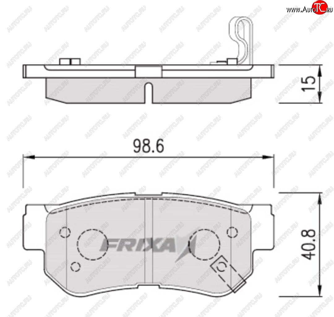 939 р. Колодки тормозные задние (4шт.) HANKOOK FRIXA  Hyundai Getz (TB), Sonata (NF), Tucson (JM,  LM,  TL,  NX4), KIA Sportage (2 JE,KM,  3 SL,  4 QL,  5 NQ5)  с доставкой в г. Екатеринбург