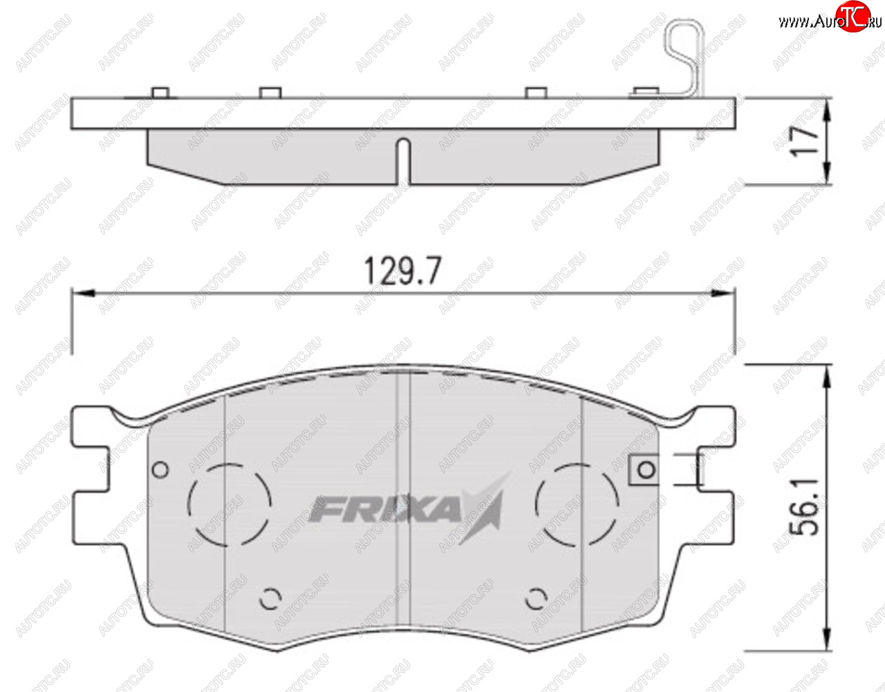 889 р. Колодки тормозные передние (4шт.) HANKOOK FRIXA  KIA Rio (2 JB,  3 QB,  4 FB,  4 YB)  с доставкой в г. Екатеринбург