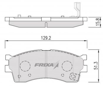 859 р. Колодки тормозные передние (4шт.) HANKOOK FRIXA  KIA Clarus (K9A,  GC), Rio (1 DC,  2 JB,  3 QB,  4 FB,  4 YB), Spectra  с доставкой в г. Екатеринбург. Увеличить фотографию 3