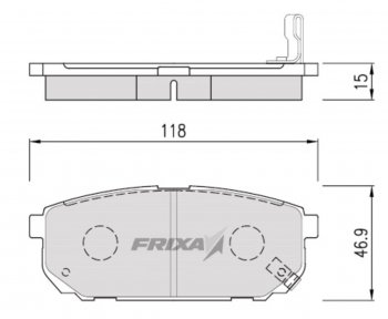 Колодки тормозные задние (4шт.) HANKOOK FRIX KIA Sorento BL рестайлинг (2006-2010)