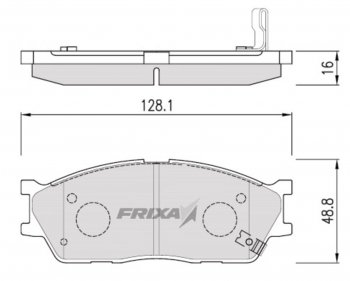 Колодки тормозные передние (4шт.) HANKOOK FRIXA KIA Carens (FC, RS,  UN,  RP), Rio (1 DC,  2 JB,  3 QB,  4 FB,  4 YB), Spectra