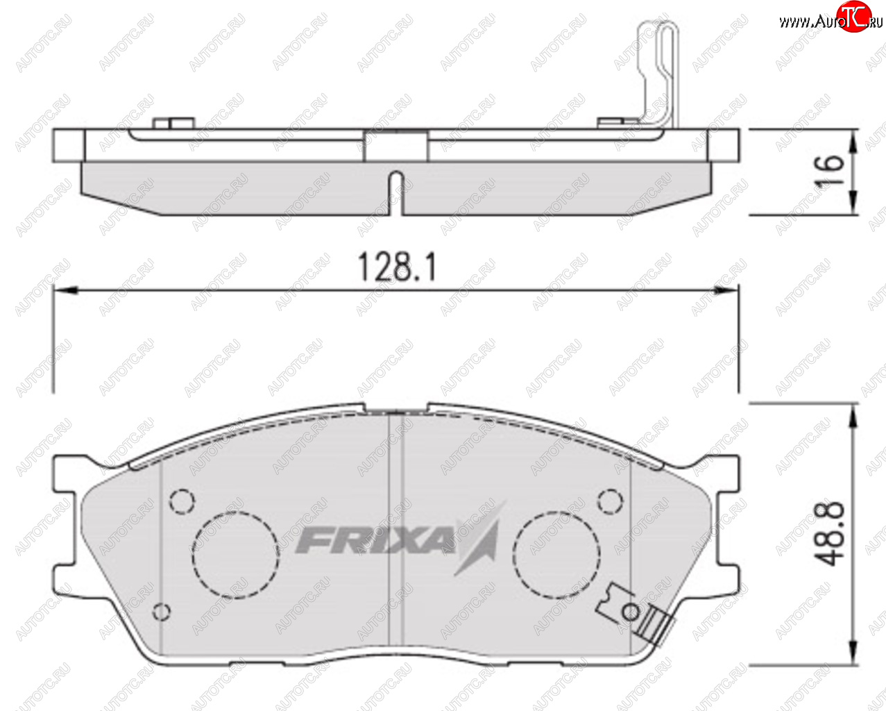 869 р. Колодки тормозные передние (4шт.) HANKOOK FRIXA KIA Rio 2 JB дорестайлинг седан (2005-2009)  с доставкой в г. Екатеринбург