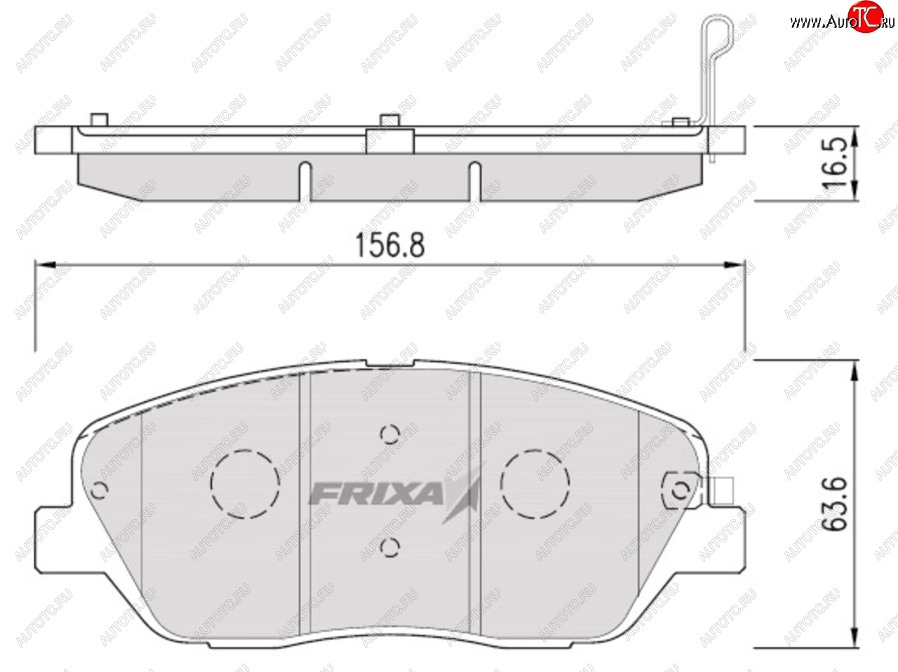 1 169 р. Колодки тормозные передние (4шт.) HANKOOK FRIXA KIA Mohave HM2 (2019-2022)  с доставкой в г. Екатеринбург