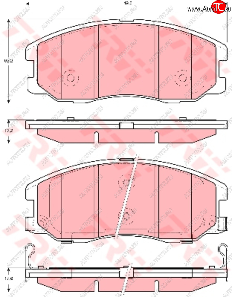 7 499 р. Колодки тормозные передние (4шт.) TRW Chevrolet Captiva  дорестайлинг (2006-2011)  с доставкой в г. Екатеринбург