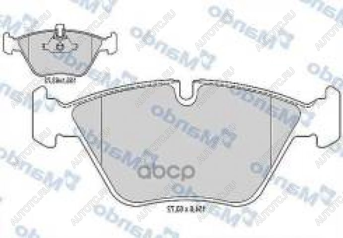 2 599 р. Колодки тормозные передние (4шт.) MANDO BMW 3 серия E90 седан дорестайлинг (2004-2008)  с доставкой в г. Екатеринбург